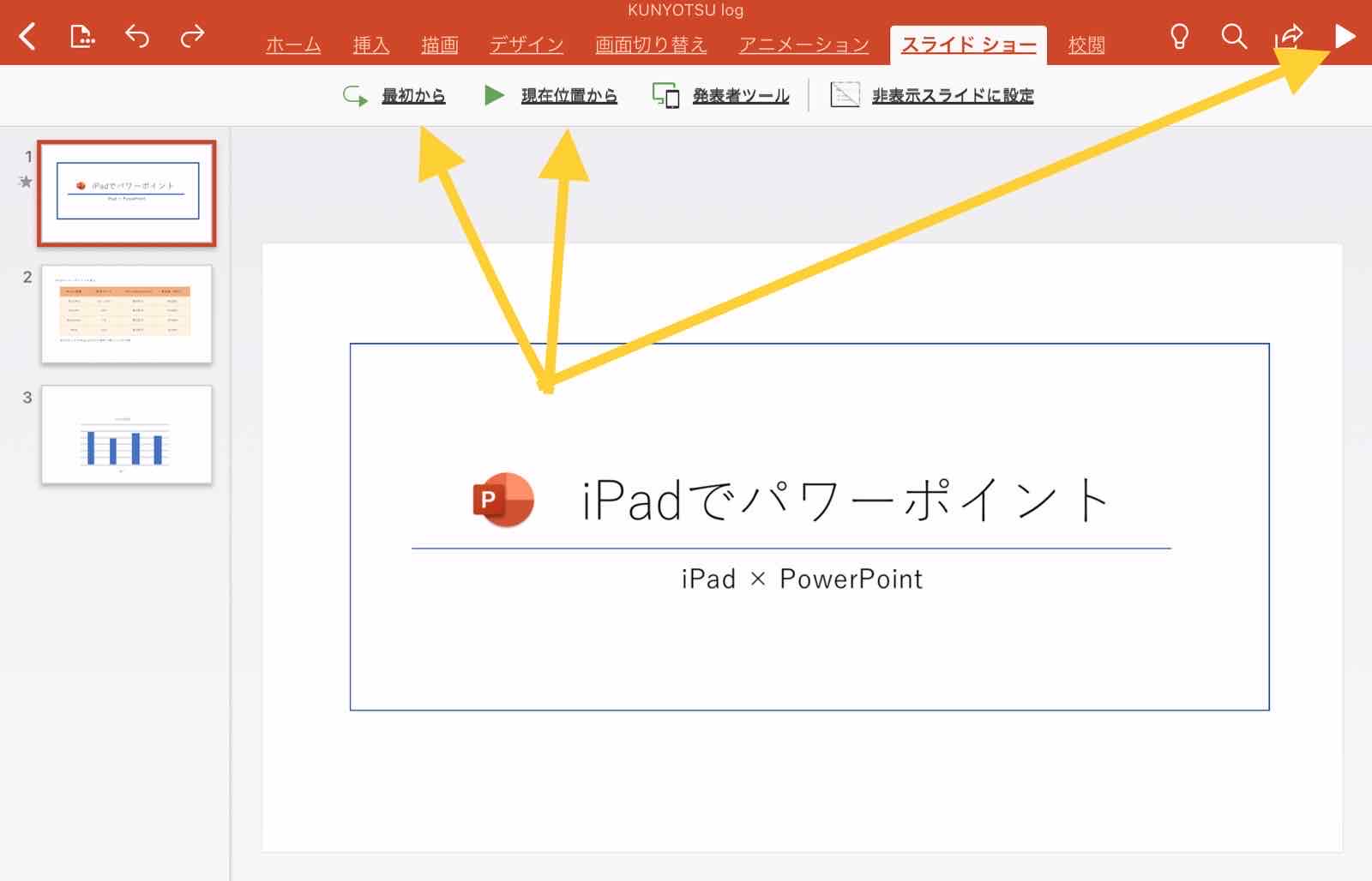 Ipadでpowerpointを使う方法解説 Kunyotsu Log